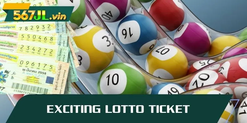 Exciting Lotto ticket in bright colors