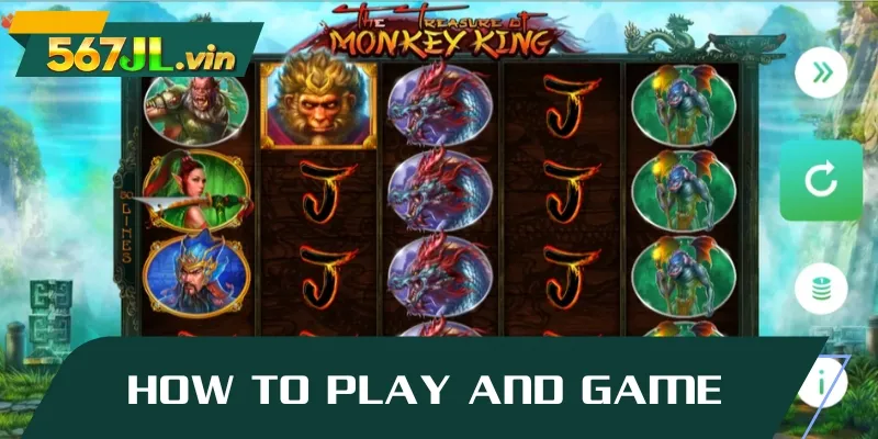 Instructions on how to play and interface of the slot game