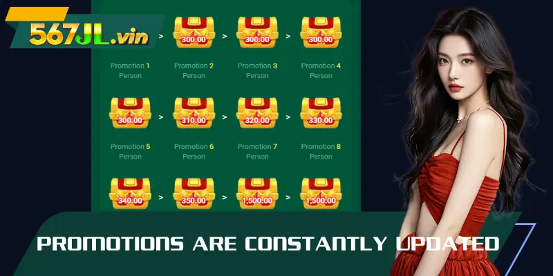 Promotions are constantly updated